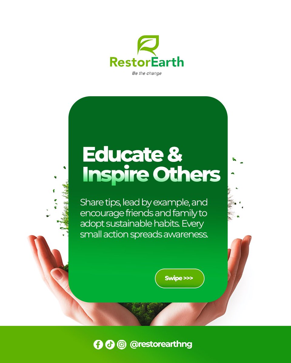 restorearth's tweet photo. Protecting our planet is not just an environmental responsibility,it is a commitment to the future we want to build

Partner with Restorearth, together, we can build a healthier, cleaner, and more sustainable planet for generations to come

#restorearthng #sustainability https://t.co/2ZD7nL6bfv