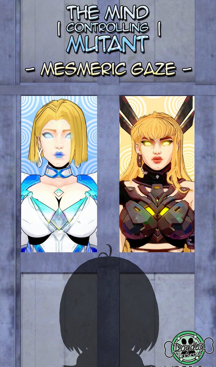 Chapter 1 to Mesmeric Gaze is done! Time to share the cover. Couldn't decide whether to add a comic filter or go with a more clean look, here are both! 

I really enjoy making covers. Might as well share the original concept for it too. Glad I went with the first two instead.