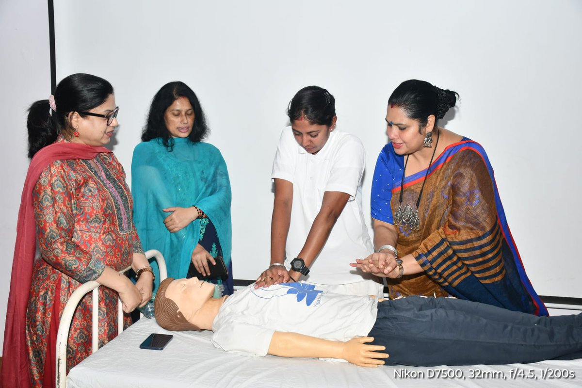 RCWABLR's tweet photo. RCWA GC BLR in collaboration with CH BLR conducted an activity on Cardiac Wellness drive along with CPR training by Dr. Julie Mohanthy CMO CH BLR on 03/03/2026. It was a session conducted for all force personnel's and family members. https://t.co/xvAcDrsdPV