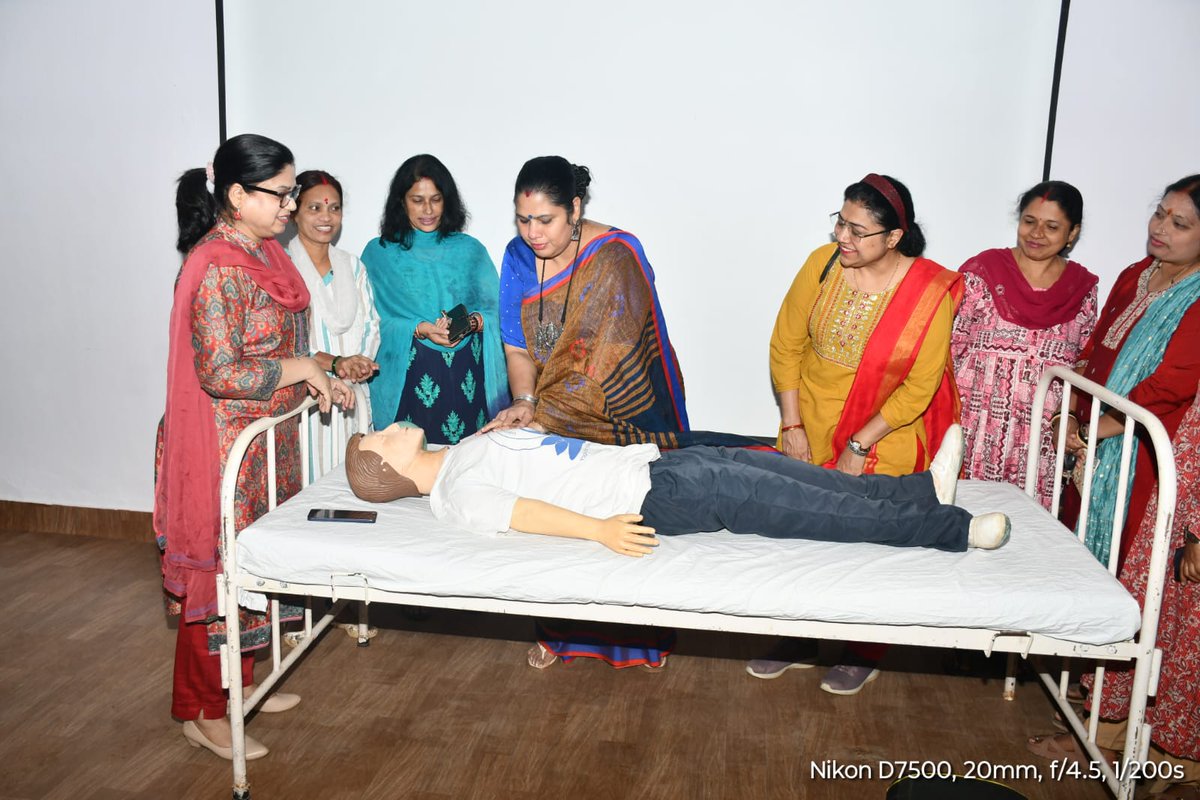 RCWABLR's tweet photo. RCWA GC BLR in collaboration with CH BLR conducted an activity on Cardiac Wellness drive along with CPR training by Dr. Julie Mohanthy CMO CH BLR on 03/03/2026. It was a session conducted for all force personnel's and family members. https://t.co/xvAcDrsdPV