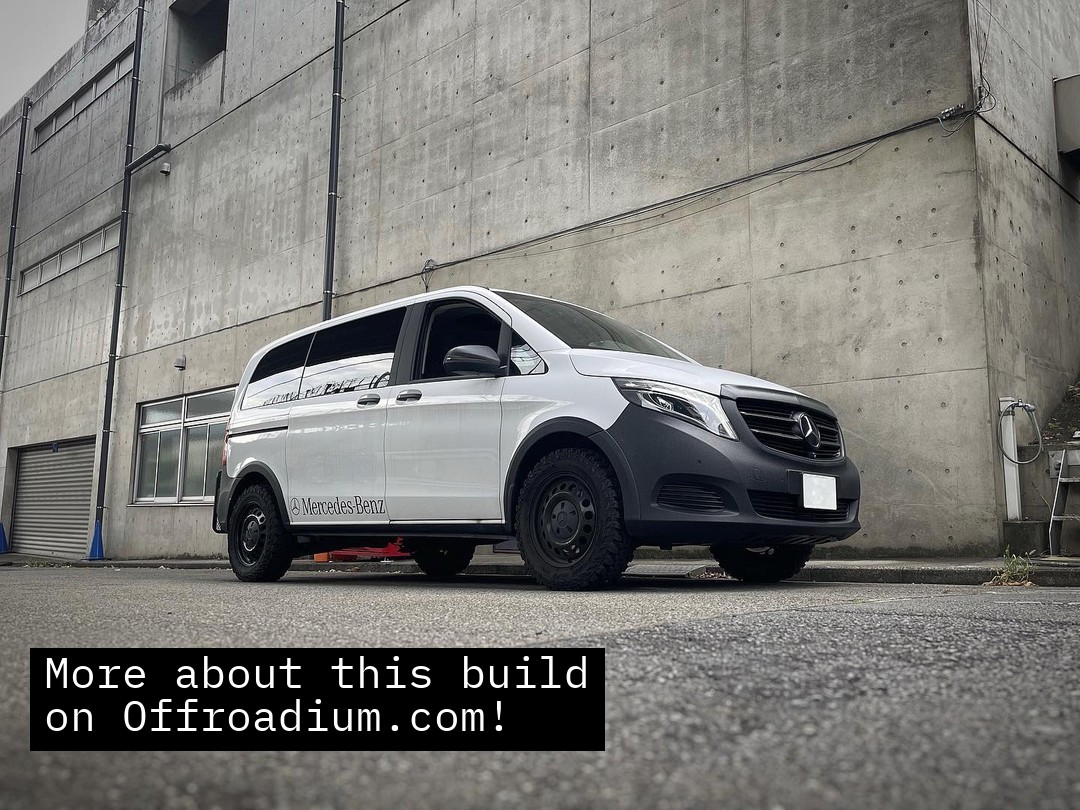 offroadium's tweet photo. New feature: a lifted Mercedes-Benz V220d 4MATIC W447 built by Hirotaka Kanemoto san from RD Base JP following the Japanese Age-kei 'Lifted Style' trend. Full build review on https://t.co/XJ3gKsqUL8 https://t.co/wFN4u3yMeE