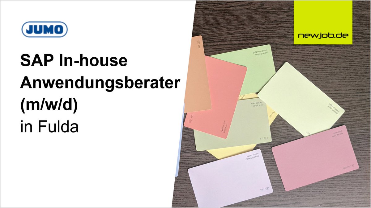 SAP In-house Anwendungsberater (m/w/d)
in Fulda
gesucht von Jumo GmbH &amp; Co. KG
 
Jetzt Stellenanzeige ansehen:
newjob.de/stellenanzeige…