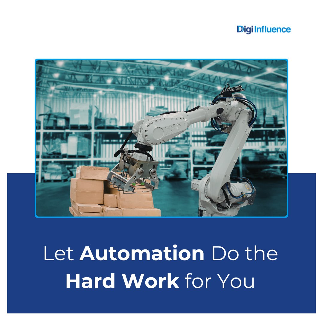 DigiInfluence1's tweet photo. Why spend hours on repetitive tasks when automation can do the heavy lifting? From emails 📧 to workflows 🔄, let automation handle the grunt work so you can focus on growing your business 🚀 and achieving your goals https://t.co/wkKJEy8zZd