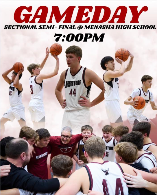 ResorterboysBB's tweet photo. The Resorters take on Reedsville tonight in the Sweet 16. 7 p.m. at Menasha High School.

Live stream at the below link ($8 fee).
https://t.co/yZZ28a9H7q...

(If you ordered regional championship apparel, it will be at the HS office today).

Be a Resorter. https://t.co/grG0Isl1sR