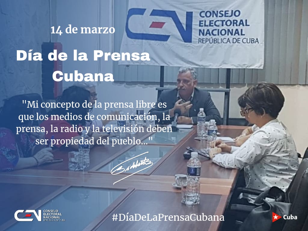 #CENCuba🇨🇺/ Sigamos siendo fieles al legado de José Martí, quien dijo: "La prensa no es aprobación bondadosa o ira insultante; es proposición, estudio, examen y consejo". 
#MartíVive