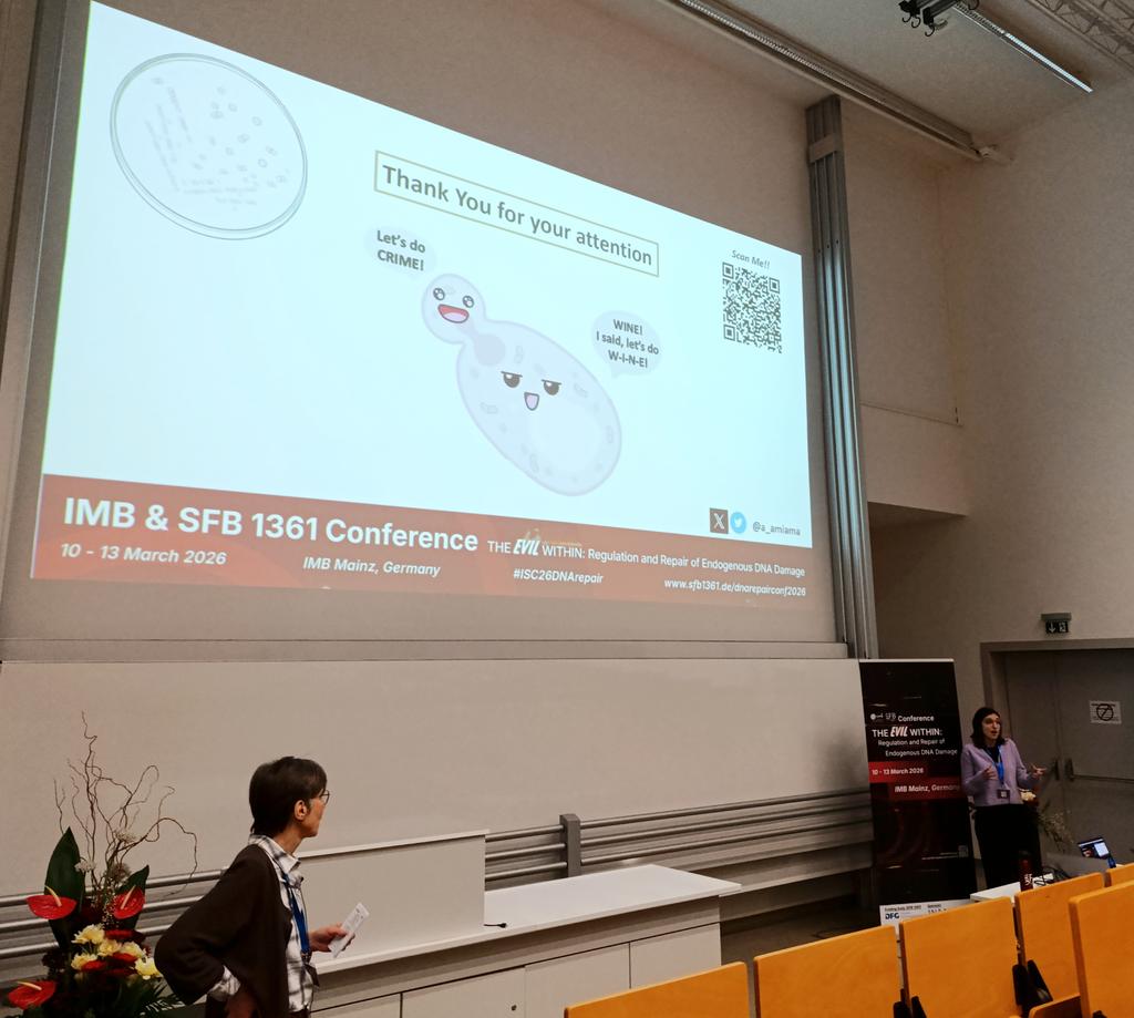 a_amiama's tweet photo. First international conference completed! 💪🏻🧬
Thank you for giving me the opportunity to learn from great scientists and showcase my work.
I return home with new scientific ideas and new friends❤️
@cabimer @sfb1361 @IBM 
#phd #science #shorttalk https://t.co/y68tWqNFes