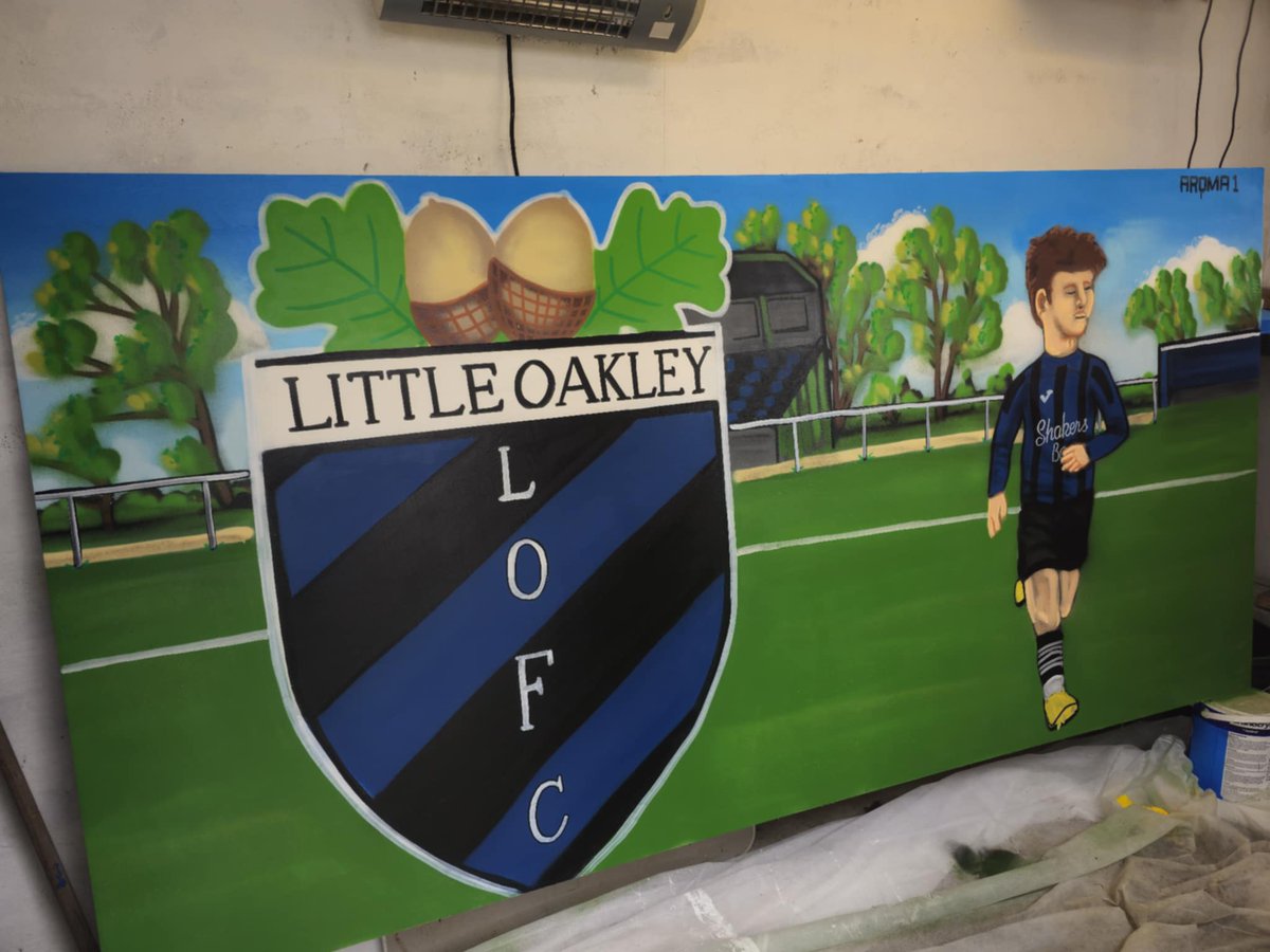 Probably a Ground Breaker !!

Pretty sure this is one the first at any Non-League ground, a one of a kind graffiti art work by highly talented local graffiti artist Scott King 

Be sure to give it a look next time you're up the Little Oakley Memorial Ground where it will proudly