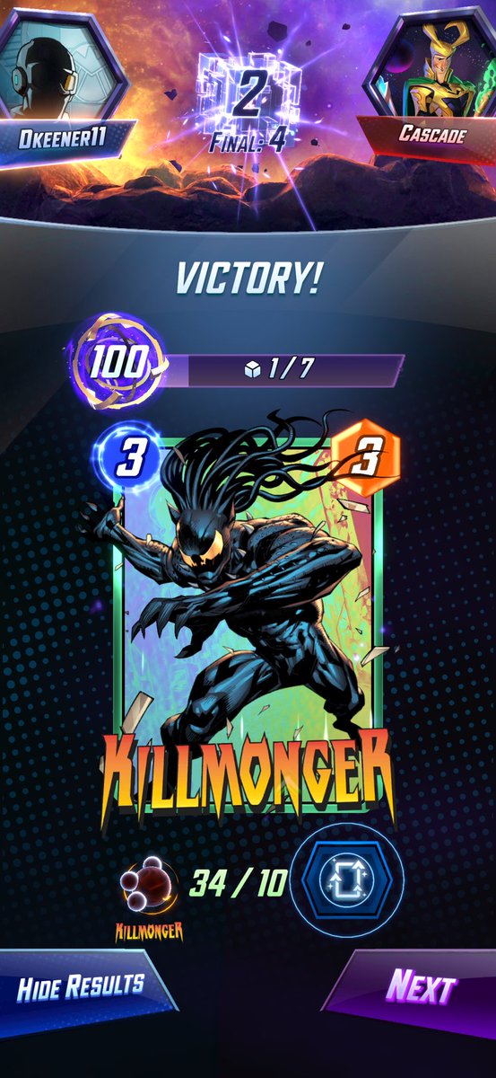 dkeener11's tweet photo. Monthly infinite post. Played stock negative star lord for most of the climb. Deck is very fun and feels well positioned with all the gambit stuff running around this week but it’s super lame that the list feels pretty set in stone at this point. https://t.co/uD2sVsKcxt