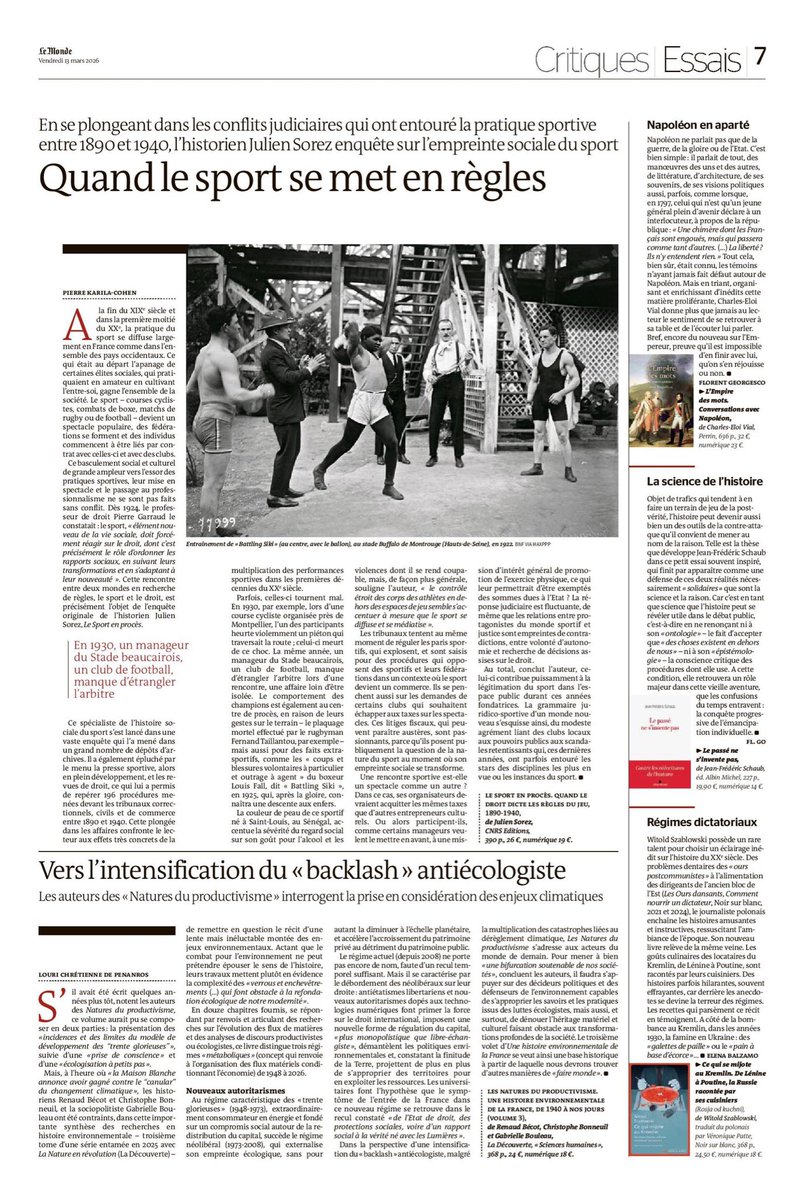 NNews47697's tweet image. 🗞️Presse : Le Monde (des livres) - Napoléon en aparté. 

📅12 mars 2026

📕 L’Empire des mots. Conversations avec Napoléon de Charles-Éloi Vial (@eligidius)

#napoleon #livres #empire #charleseloivial