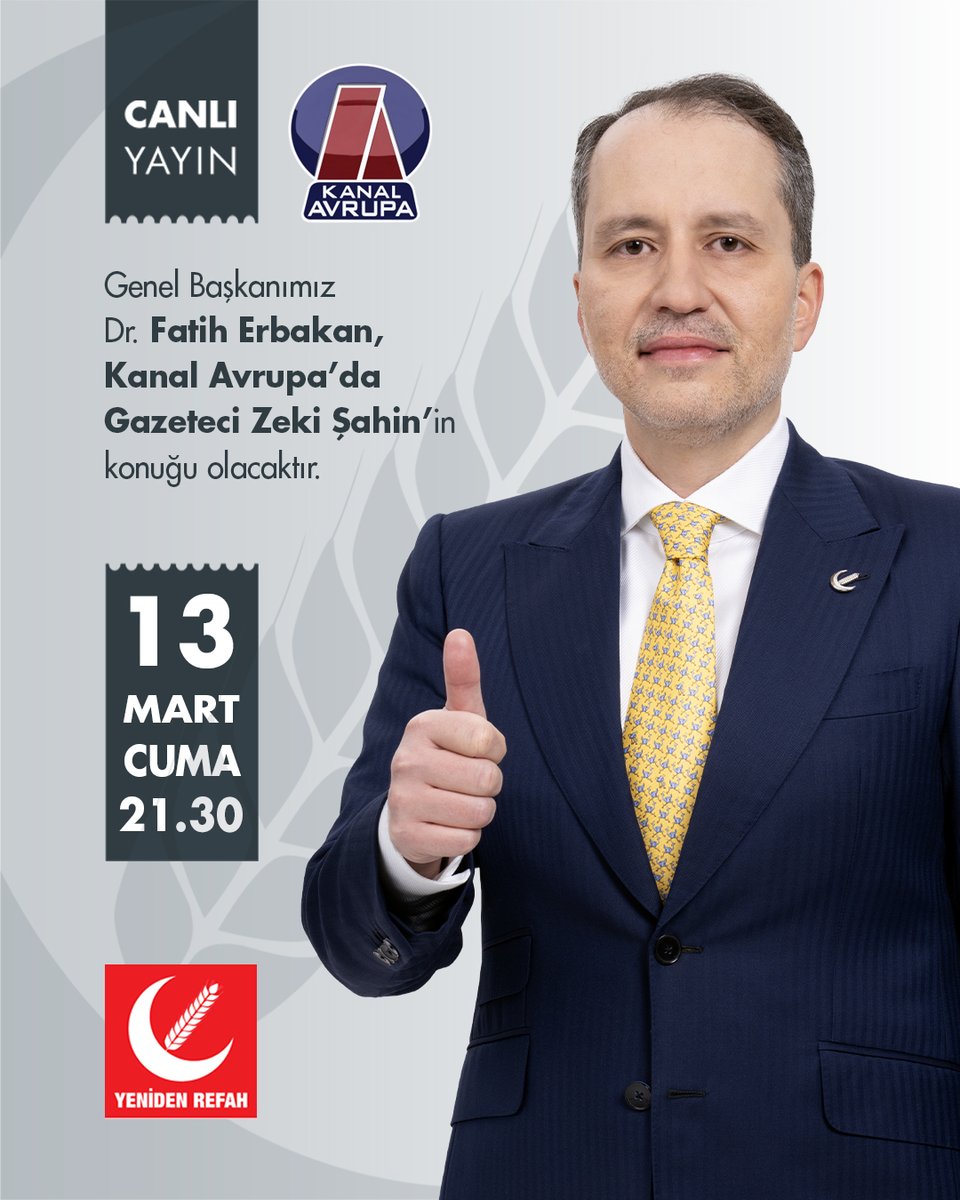 Yeniden Refah Partisi tweet media