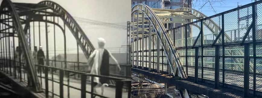 劇場版月光仮面のロケ地。何度か通った場所だったのにモノクロだと分かりづらくて気づかなかった。