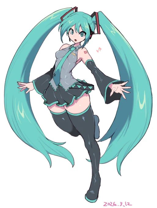シンプルにミクちゃん #ミクの日