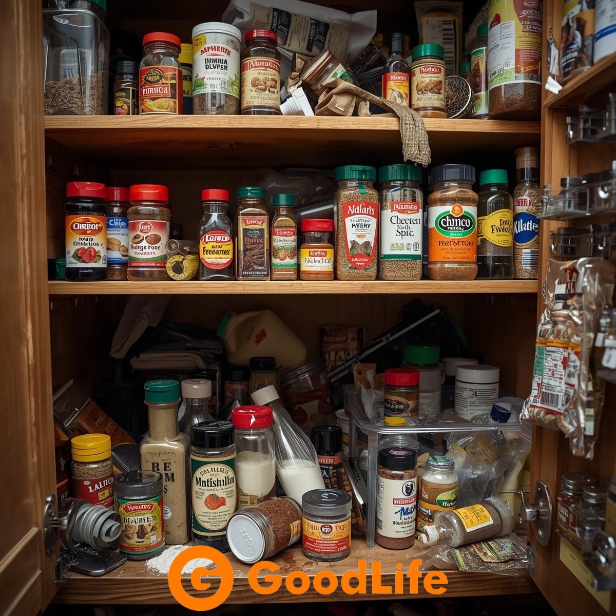 GoodLifeapp2's tweet photo. • Tall bottles → back row 
• Short jars → front row 
• Blends + speciality jars → one small side bin
• Refills OFF the rack (into a refill box)

No more guessing, no more duplicates. Comment “CLEAR, and I’ll send the full visibility guide. https://t.co/DwFEdgG5FV