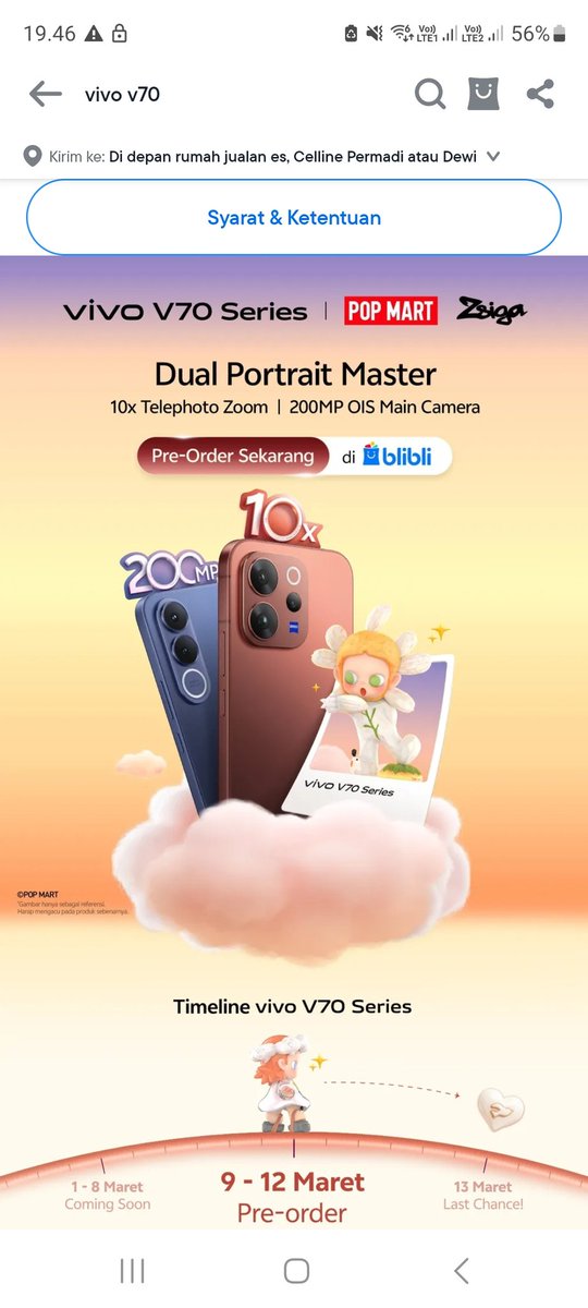 Ibunda_anakanak's tweet photo. @bliblidotcom @vivo_indonesia Fitur favorit? Pastinya 10x Telephoto Zoom di vivo V70 dan kamera 200MP di vivo V70 FE! 📸 Kombinasi maut buat yang hobi konten. Semoga beruntung dapet dari @vivo_indonesia dan @bliblidotcom! 🤲
#vivoV70 #vivoV70FE #vivoV70Series #DualPortraitMaster #TenangBelidiBlibli https://t.co/wkeIuBO4K3