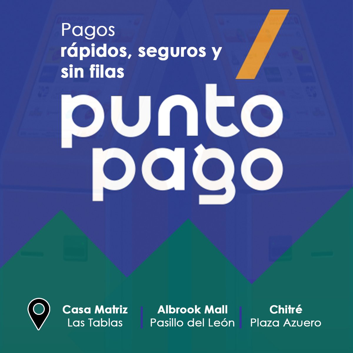 Cooesan's tweet photo. ⚡ ¡Ahora pagar tus servicios es más fácil!

En COOESAN,  contamos con Punto Pago, una plataforma que te permite realizar pagos de servicios públicos y privados de forma rápida, segura y sin complicaciones.

📍 Visita cualquiera de nuestras tres sucursales y realiza tus pagos. https://t.co/W54SnIBX5a