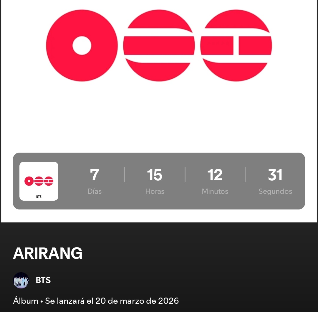 CUANTAS PIEZAS SON?? CUANTOS DIAS FALTAN PARA ARIRANG?? 

SI, SIETE, SEVEN🗣️🗣️

DECODING ARIRANG 
BTS IS COMING 
#BTS_ARIRANG
#SpotifyDecodingARIRANG