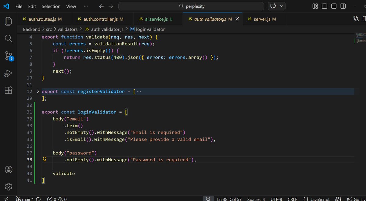 NikhilGupta6656's tweet photo. Day 151 🚀
Completed authentication and integrated AI functionality in my Perplexity Project.
Step by step building more advanced full-stack features.
#Day151 #Authentication #AIIntegration #BackendDevelopment #Sheryiansh https://t.co/j1ZaN3u1Yb