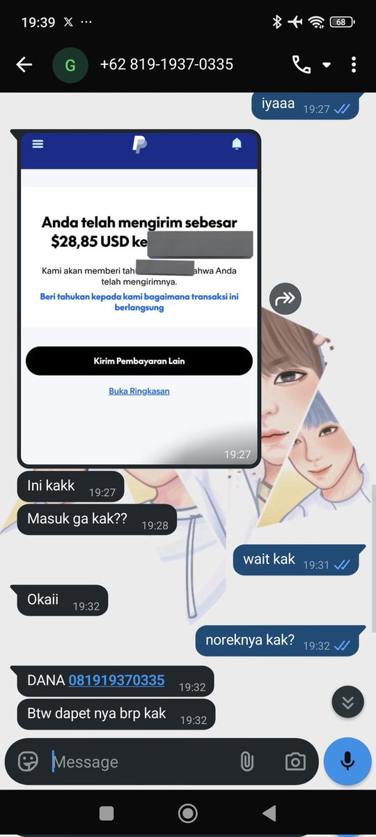 BlueStar1304's tweet photo. ‼️ SCAMMER / PENIPU ‼️

+62 819-1937-0335
DANA 081919370335
MAHESA JAKA WARDANA
PAYPAL siaaziz272@gmail.com

dia mau convert paypal usd ke idr. sejak awal aku sudah ada t&c wajib akun indonesia dan f&f (usd), jadi dia minta ini itu gak aku terima. untungnya aku cek search bar dan belum sempat transfer, dia langsung block whatsapp setelah nerima refund dari aku. hati-hati ya semua!!☺️