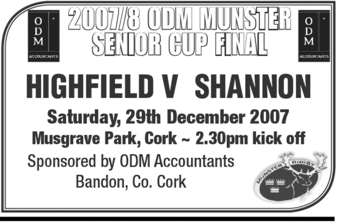 Munster Senior Cup Final
December 2007