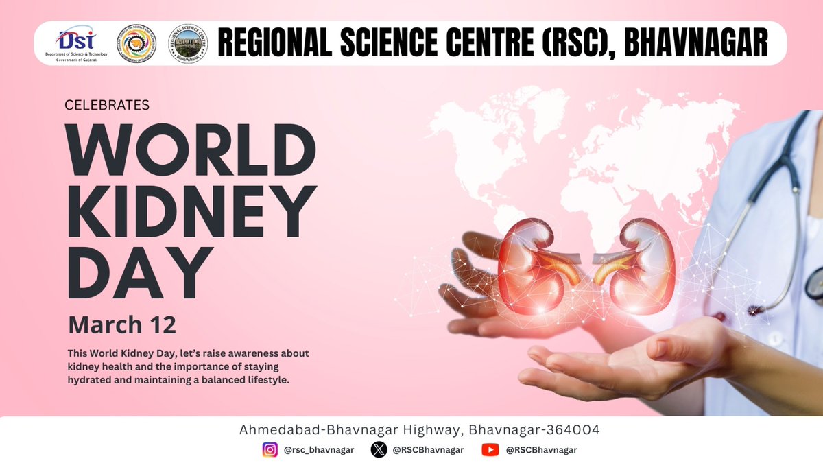 krupaba_pa67368's tweet photo. Today  @RSCBhavnagar celebrated #WorldKidneyDay Students watched  documentary on #kidneyfunction from filtering waste to balancing fluids.
​The 2026 theme #KidneyHealthforAll Caring for People, Protecting the Planet reminds us that our health and our environment go hand-in-hand. https://t.co/i5ox2J28cO
