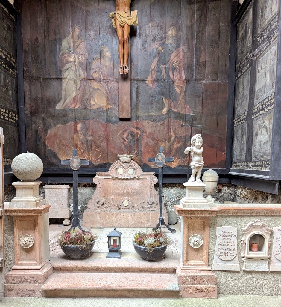 St Peter's Cemetery in #Salzburg. Mozart's older sister Nannerl - herself an accomplished musician -  shares this crypt with Johann Michael Haydn (the younger brother of Joseph Haydn and a close friend of the Mozart family).