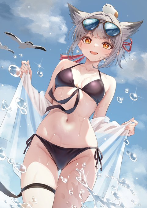 Skeb納品しましたー!水着涼月ちゃんです! リクエストありがとうございました!