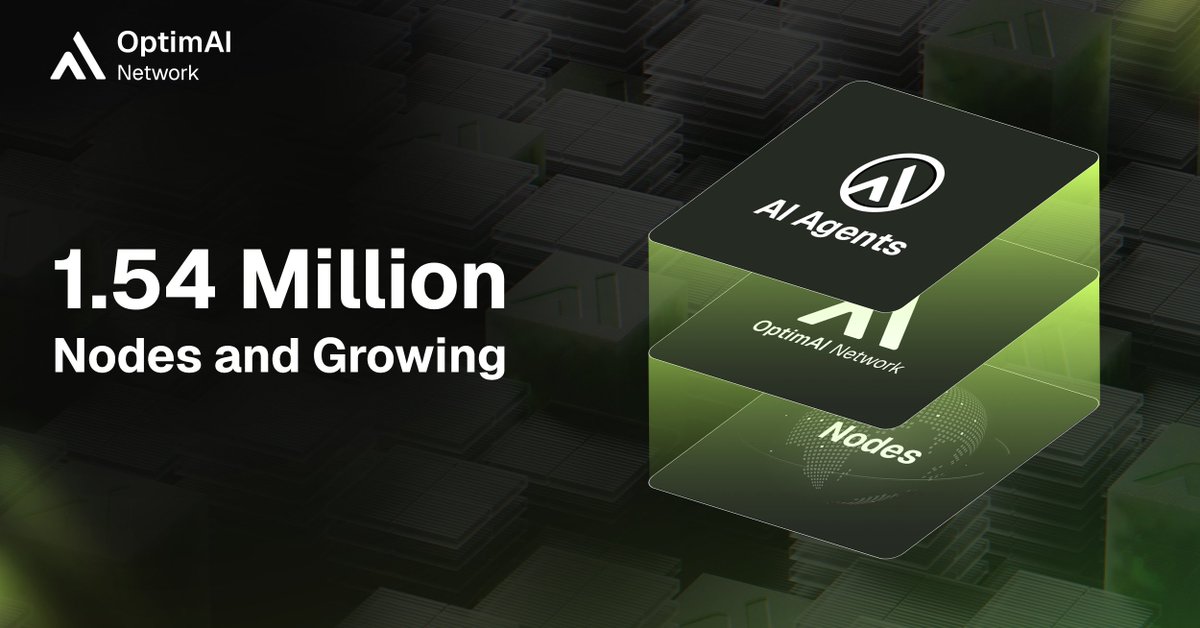 1,540,000+ nodes.

A global network of contributors powering decentralized AI infrastructure in real time.

And it’s still growing.

Run a node → optimai.network/optimai-nodes