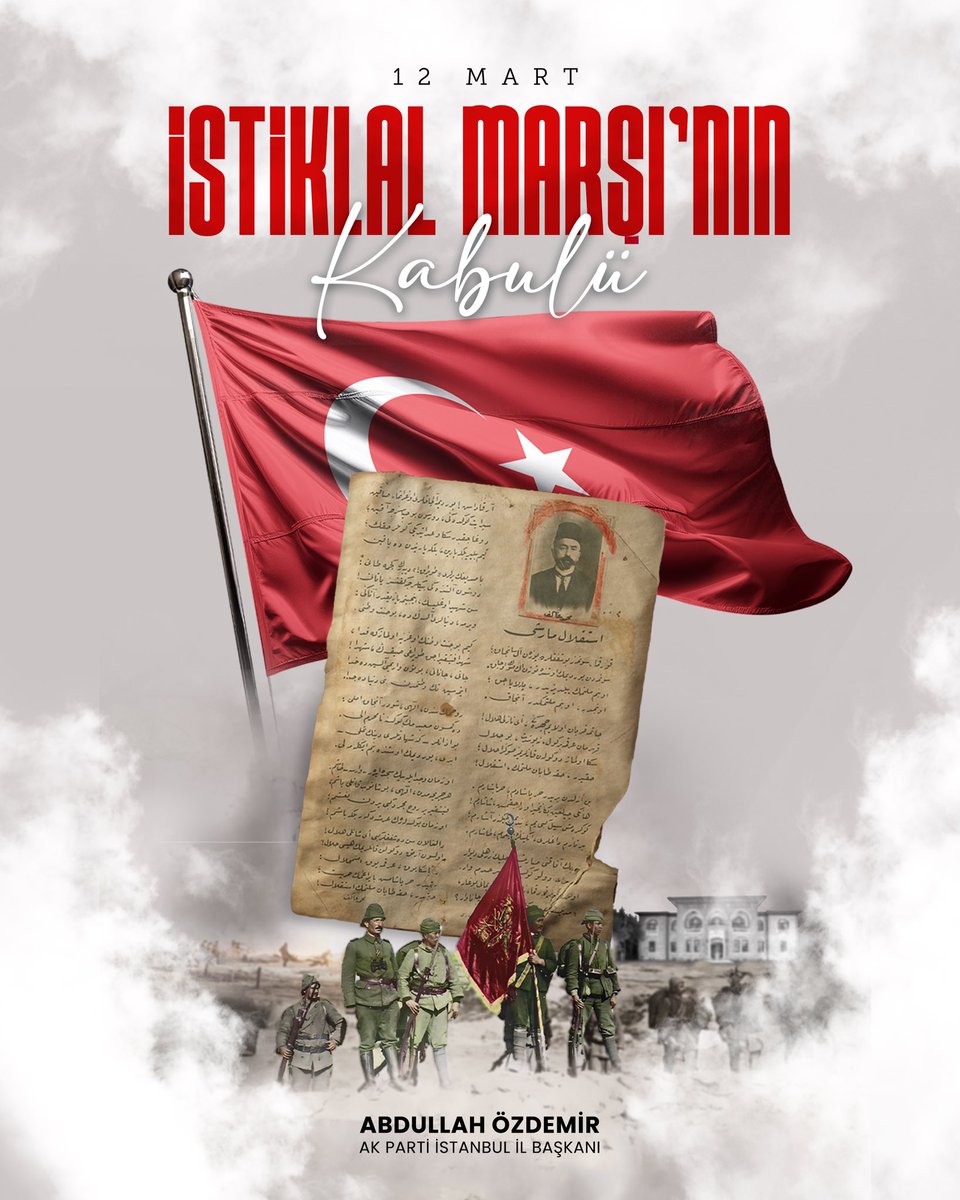 Âkif’in yüksek bir şuur ve millet bilinciyle kaleme aldığı İstiklâl Marşımız, 12 Mart 1921’de TBMM’de kabul edildi. Tam 105 yıldır; her dizesiyle, her kelimesiyle bizlere rehberlik eden marşımız, bizimle sonsuza dek yaşayacak. 

Şairimiz Mehmet Âkif Ersoy’u saygı ve rahmetle