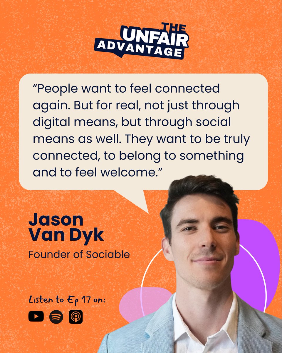YOUKNOW_Tech's tweet photo. Your followers need a reason to care. In Ep 17, Jason Van Dyk calls out the gap between simply being "online" and community building.  People are starving for actual connection. 

Give it a listen 👇 

https://t.co/IFlW469BGb https://t.co/FbFBvFMibq