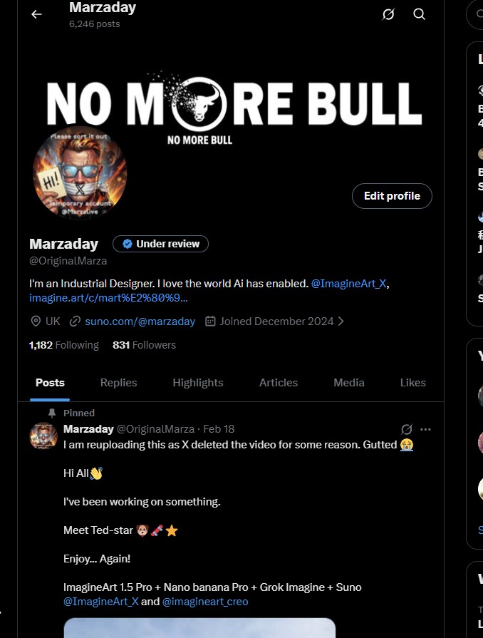 Marzalive's tweet photo. @88breess @Ynohtnareklaw @RyanSpitFire252 @MadNESS_ECHO @Madhawk300 @pixelbouncer @OriginalMarza @elonmusk @Hola01715308 @Stringerjohn007 @MrsSpitFire252 @seahawkgirl84 @nopuppet @BeanieBlossom @lopes_mq @AITalesNBH @By0yom1 @AzenhaLuca38191 @BRAHMAN_EMPIRE I'm under review 🤔 https://t.co/D6EzNVx8WU