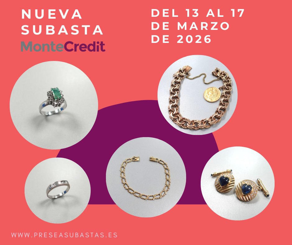 montecredit's tweet photo. 💎Este viernes abrimos una nueva subasta en el portal de @Preseamontes 

👉Consulta todas las joyas mañana en: https://t.co/21ZtffyHPs

#subasta #joyas #montecredit https://t.co/Zf8xJpmT9C