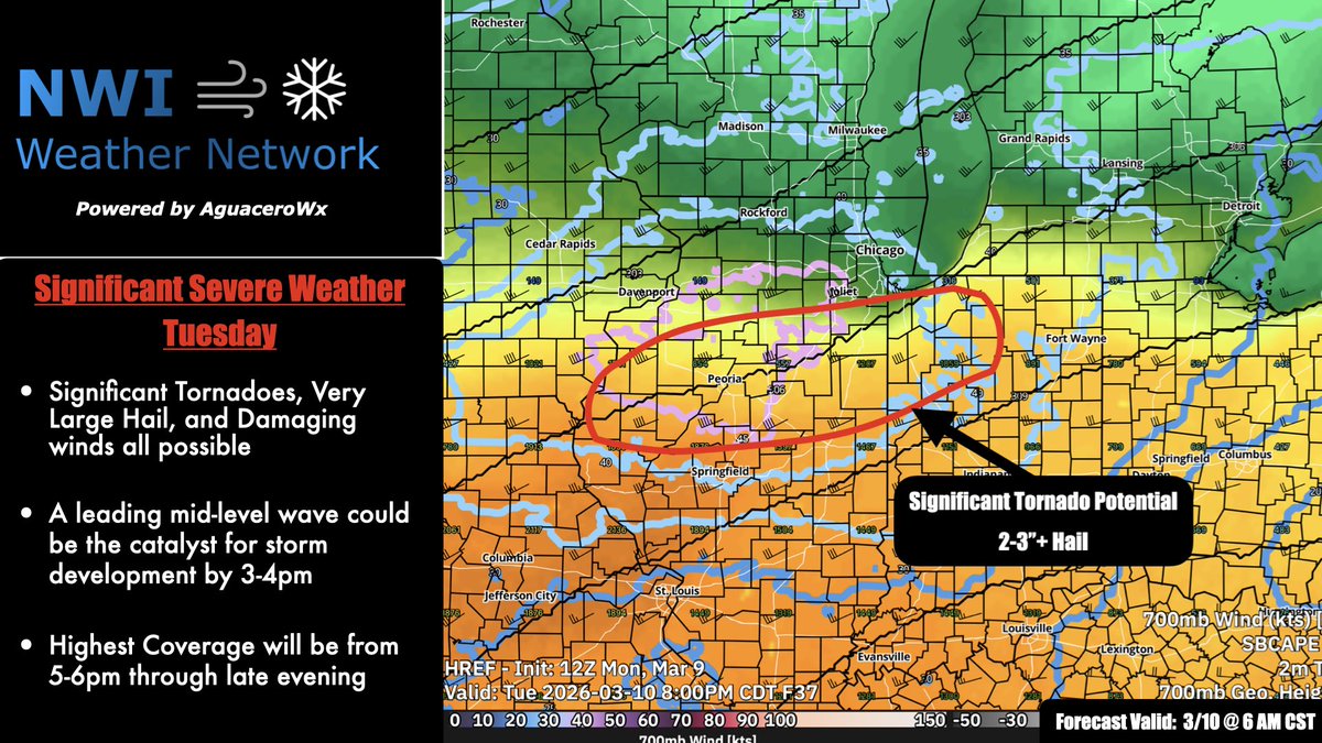 nwiwxnetwork's tweet photo. Here are the forecasts and graphics NWI Weather Network clients that have signed up for the free trial received leading up to the severe storms Tuesday. They also had near 24/7 availability via text/email for questions and more frequent updates. Sign up today! #nwi #severeweather https://t.co/9oBMOhYzI1