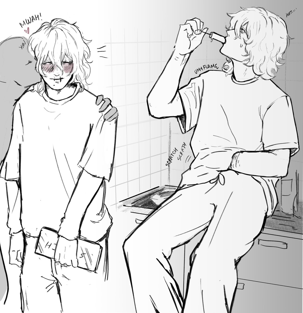 More loser boyfie Tomu (this time he stayed up late gaming and he needed a some late night sugar to keep going) 
#mhafanart #shigaraki #死柄木弔