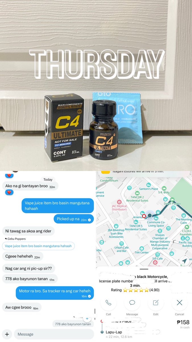 poppers_cebu's tweet photo. Delivered to Lapulapu City
—C4 Ultimate Gold
—Condom (free)

‼️Open 24/7, Can deliver Anytime‼️
✨Available for WHOLESALE and RETAIL

💰₱650

📩 Telegram: https://t.co/a2m50TagQP
📱/Viber/Text: 09925148142
#altercebu #cebualter #Altercebu #Cebualter #poppersforsale https://t.co/cfXxUsl3et