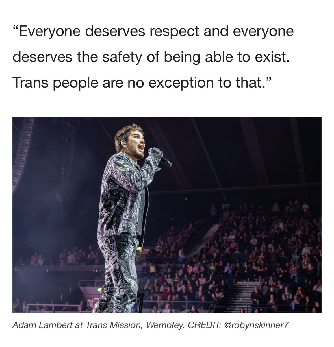 “Trans Mission” concert: 🏳️‍⚧️<a href="/adamlambert/">ADAM LAMBERT</a> also spoke to NME behind the scenes, and explained the importance of events like these in creating awareness and creating a sense of community and respect 🏳️‍⚧️nme.com/news/music/her…