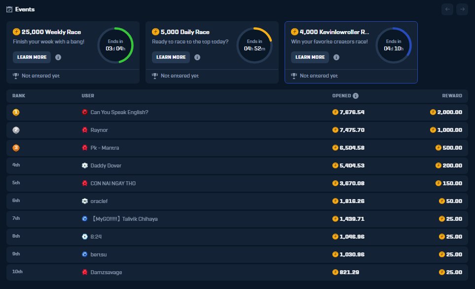 🚨4 DAYS AND OUR 4,000 @raindotgg LEADERBOARD IS ENDING! 🤑20 COINS ...