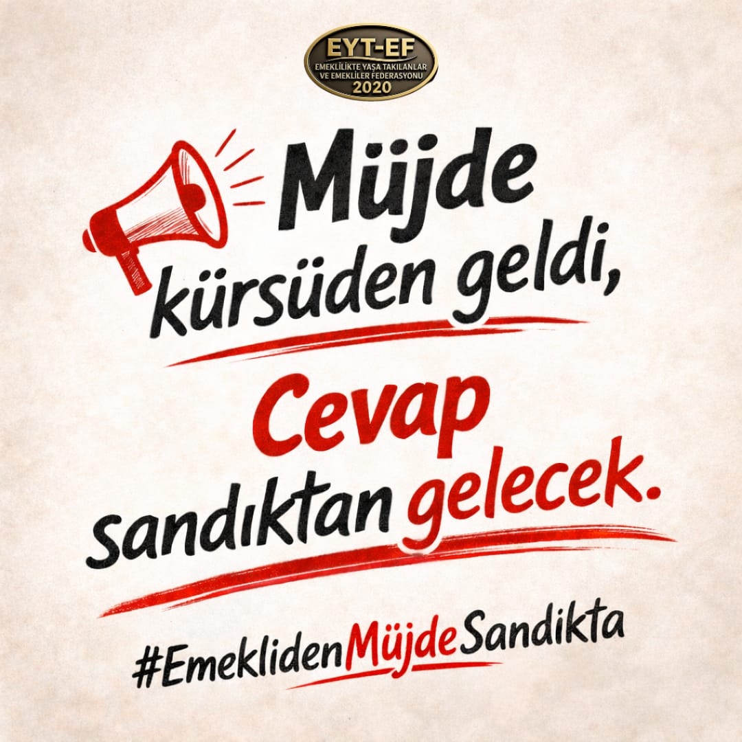 🔴MÜJDEYİ SANDIKTA VERECEĞİZ ✊️‼️🔥

“Emeklilere müjde” diyerek yapılan açıklamaların;
Gerçekte emeklilerin yaşadığı ağır ekonomik tabloyu değiştirmediği açıkça görülmektedir❗️

#EmeklidenMüjdeSandıkta
#5000KısmidenMüjdeSandıkta
#EmeklilikteYaşaTakılanlar

🎈Maaş ödeme tarihini