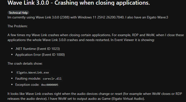 xKingBas's tweet photo. @elgato a lot of people are having the issue including me https://t.co/uDYgpVmwCK