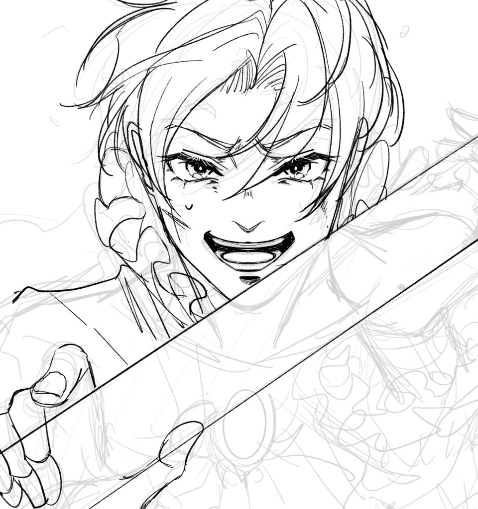 moretemath's tweet photo. いつぶり？？？ってくらいにペン握ったらマジで筆圧死んでるしそもそも描ききる体力もなくなってて、絵ってやっぱ筋トレなんだなって思いましたとさ https://t.co/ifNfjrEXJi
