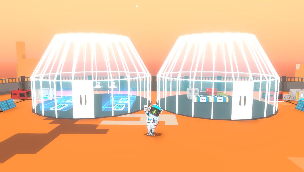 EnyemberthD's tweet photo. Greenhouse domes backdrop = perfect pose spot in The Sandbox Season 7. @TheSandboxGame https://t.co/G0dydC5fH8 #Season7 https://t.co/HJ2CSxC3oh