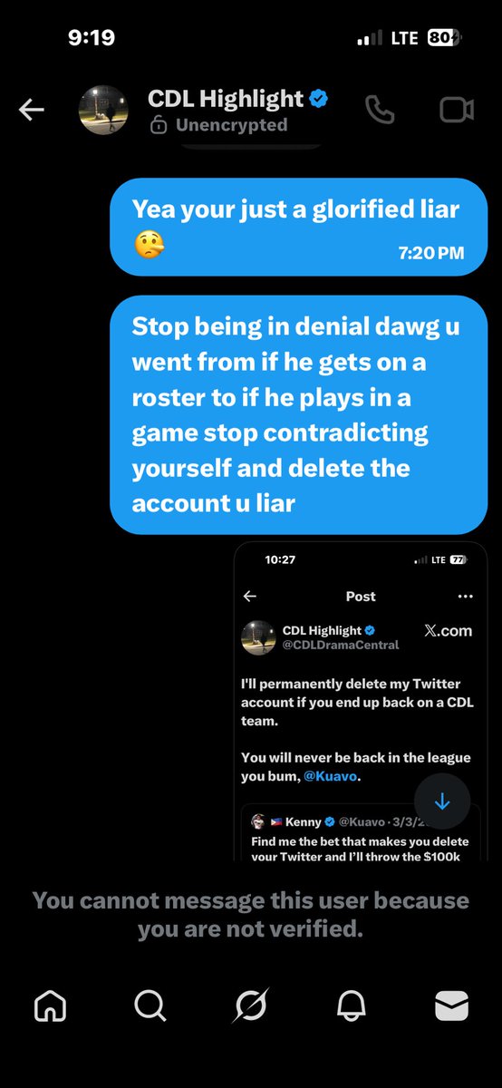 streamshooter21's tweet photo. @CDLDramaCentral @Sender @Nadeshot Bro imagine 😂😂😂😂 got so butt hurt https://t.co/Urkwk9gIOL