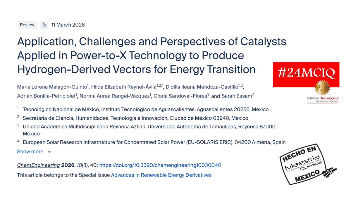 Posgrado Ing. Química Instituto Tecnológico de Ags tweet media