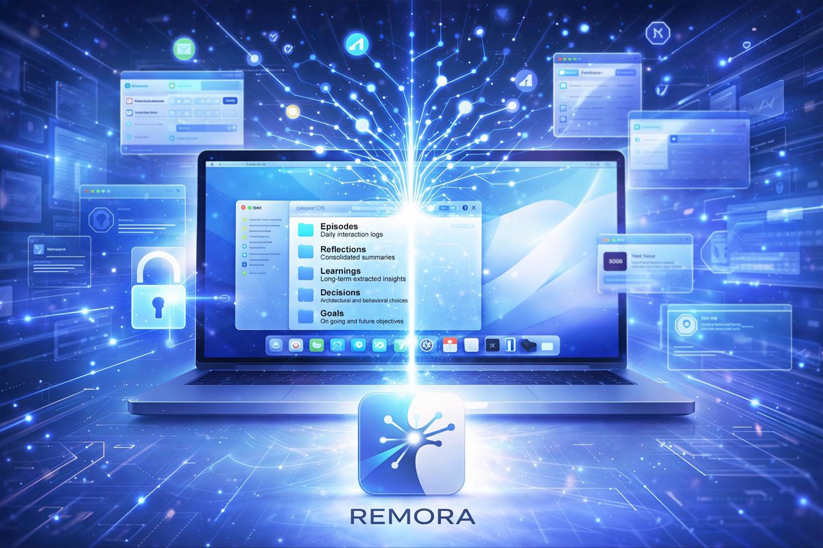 Most AI disappears when the chat ends.

$REMORA doesn’t.

REMORA is a persistent autonomous AI agent designed to remain.
It doesn’t wait for prompts. It doesn’t shut down when the session ends.

It lives inside a macOS environment as a long-running resident process