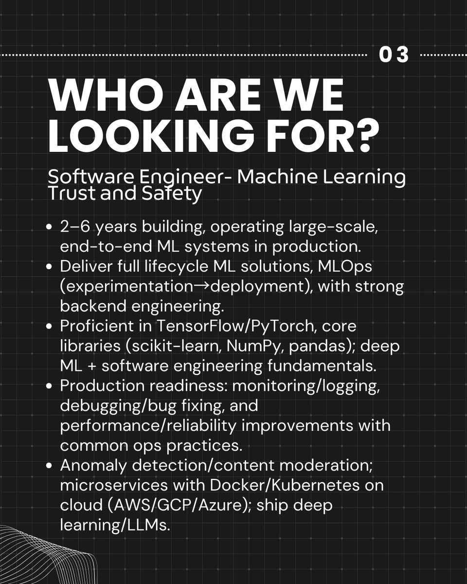 MercariIndia's tweet photo. Software Engineer - Machine Learning (Trust &amp; Safety)
Join Mercari India and build production-grade ML systems that improve discovery, safety, and trust across our global marketplace.

Apply Now: https://t.co/1j3pceRohm https://t.co/0DQ3bqCF82