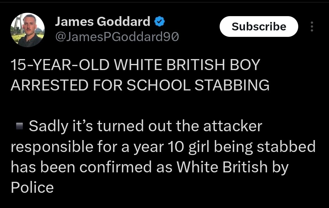 "Sadly the attacker was white so we can't use this incident to further our racist agenda".