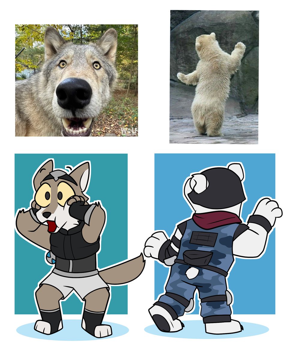 Hoy tocó otros chibis 🐺 🐻 

#FortniteFanArt #fanart