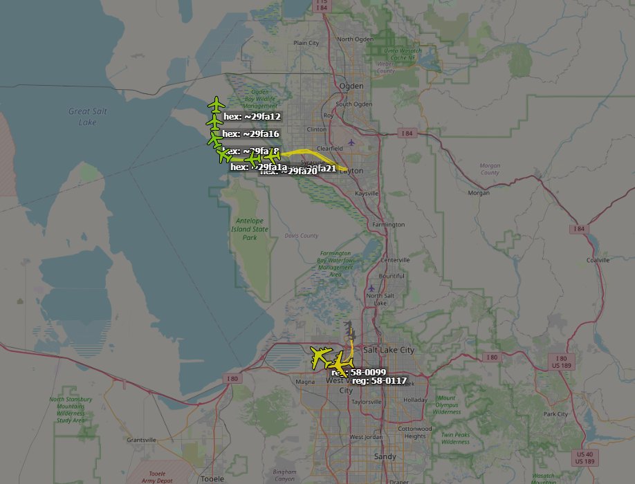 AUX_OSINT's tweet photo. Second flight of 6x F-35A out of Hill AFB this morning. Meeting up with CLEAN81-82 heading east for Coronet East 046

#AE07A1 – 58-0099 – CLEAN81
#AE047B – 58-0117 – CLEAN82 https://t.co/HtKKp5J0FD