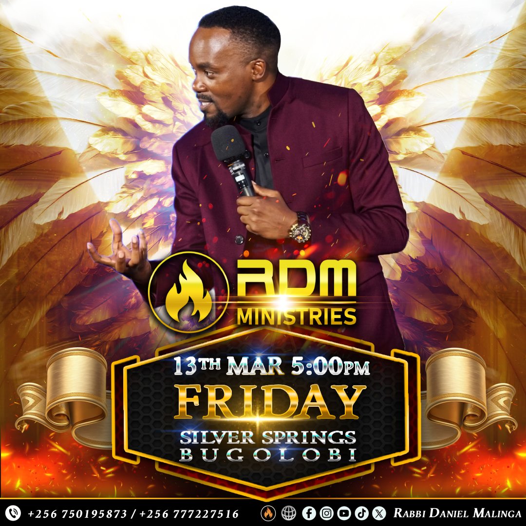 _the_rabbi's tweet photo. Join us this Friday evening as we delve into deeper Mysteries of God with Rabbi Daniel Malinga at Silver Springs Hotel, Bugolobi.
#RabbiDanielMalinga https://t.co/9jdOLwW1ft