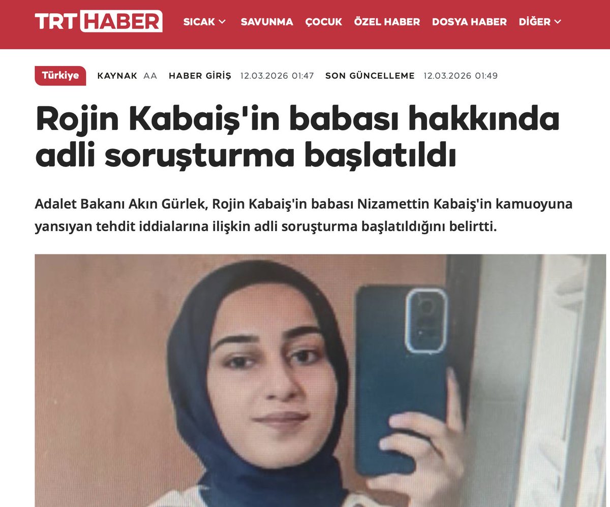 Çorlu tren kazasında 9 yaşında Arda ölür. Annesi Mısra Öz'e dava açılır.
Rabia Naz ölür. Babasına dava açılır.
Yeldana Kaharman ölür, olayın iç yüzünü haber yapanlara dava açılır.
Rojin ölür. Babasına dava açılır.

Ve Kabe'de hacılar hu Allah demeye devam eder.
ALO ADALET?