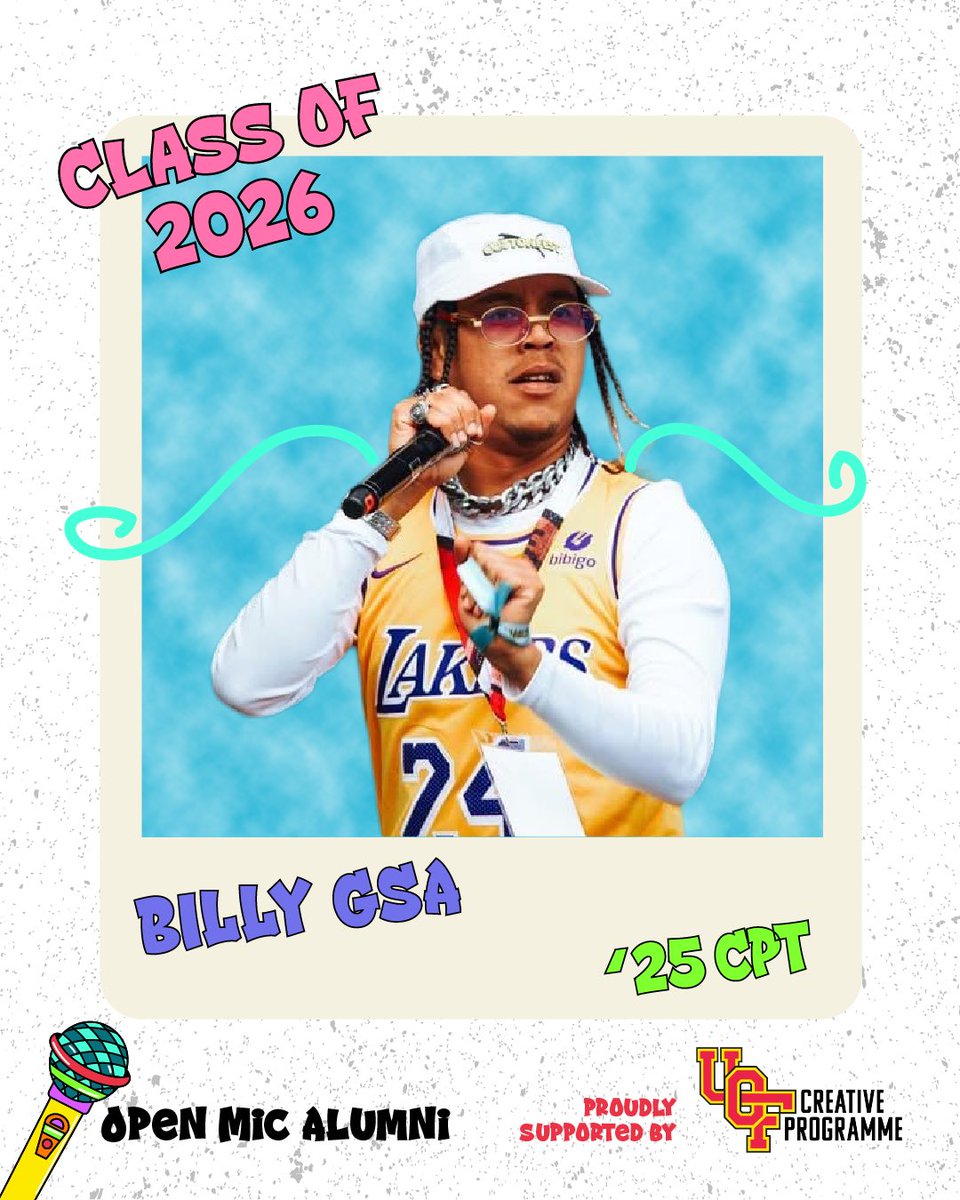 CottonFestJHB's tweet photo. @billythegoat_official — the prolific pen from Cape Town, South Africa ✍️
2025 #CottonFest Open Mic alumni 🏆, majoring in Drill, Trap, and R&B 🎹now representing the University of Cotton Fest Department of Fine Arts 🎓 Class of 2026
🔜Graduating on Thursday, 26 March 2026 🙃 https://t.co/SZWQ6KPiMj